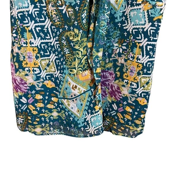 Lane Bryant tie front patterned tank top - Picture 4 of 9